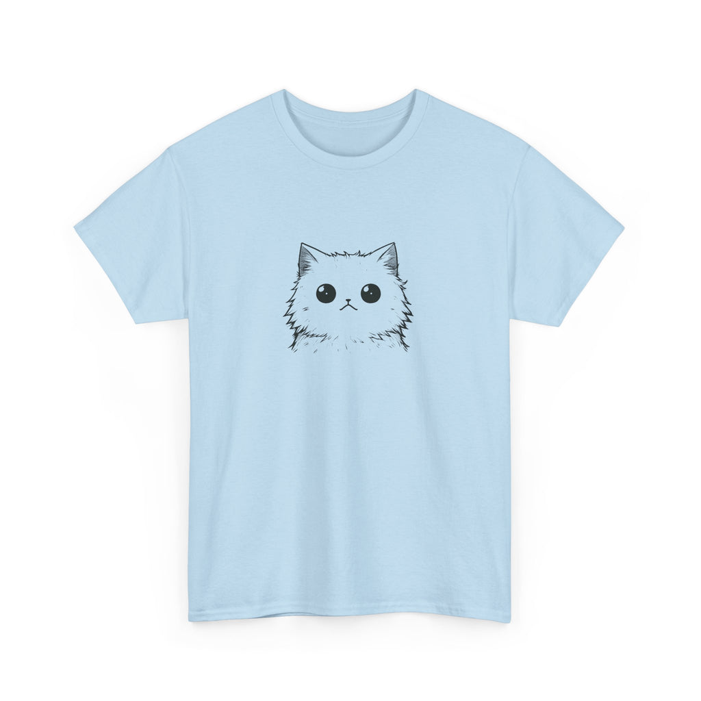 a cat with a wide eyed stare looking at the viewer