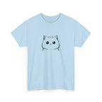 a cat with a wide eyed stare looking at the viewer