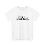 Soccer Stadium Skyline T‑Shirt — City Landmark Football Graphic Tee
