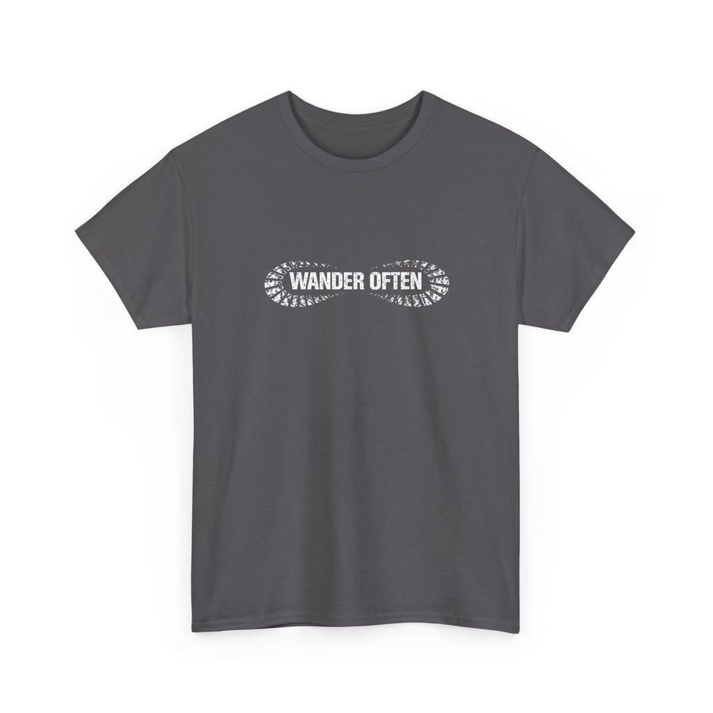 Wander Often T‑Shirt — Minimal Adventure Tee for Travelers & Hikers