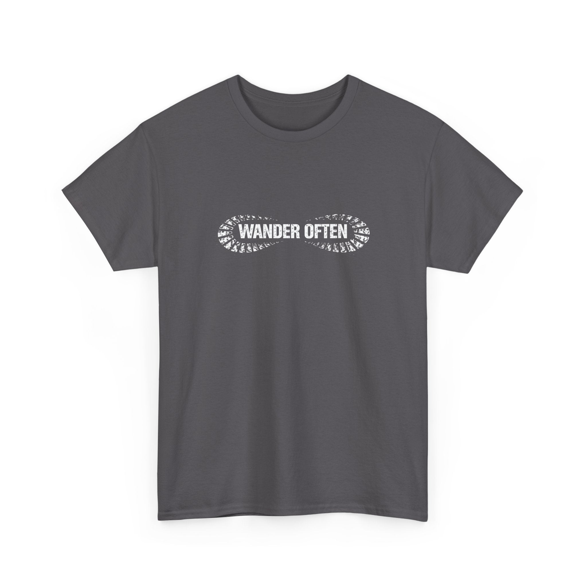 Wander Often T‑Shirt — Minimal Adventure Tee for Travelers & Hikers