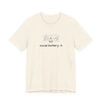 Social Battery Low T-Shirt — Minimal Nature Camping Graphic Introvert Tee