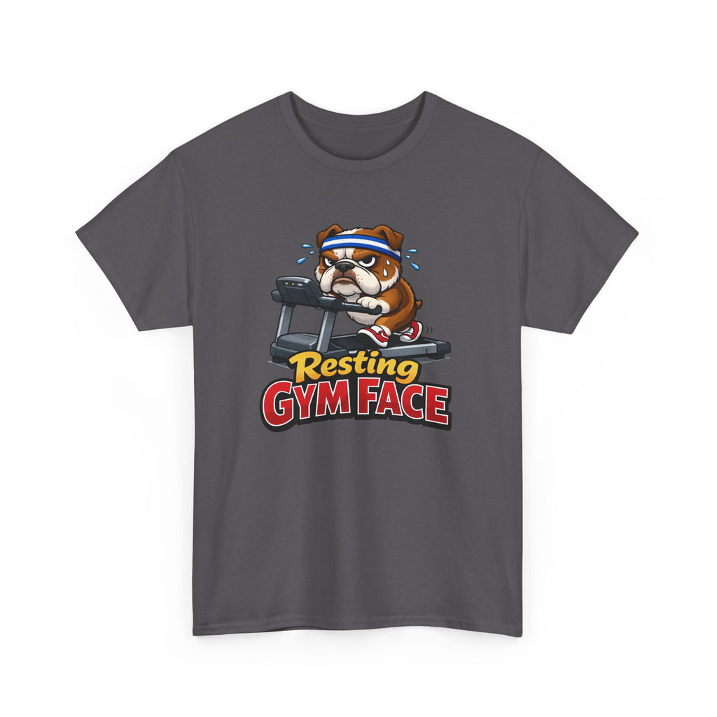 Resting Gym Face T-Shirt — Funny Bulldog Workout Tee