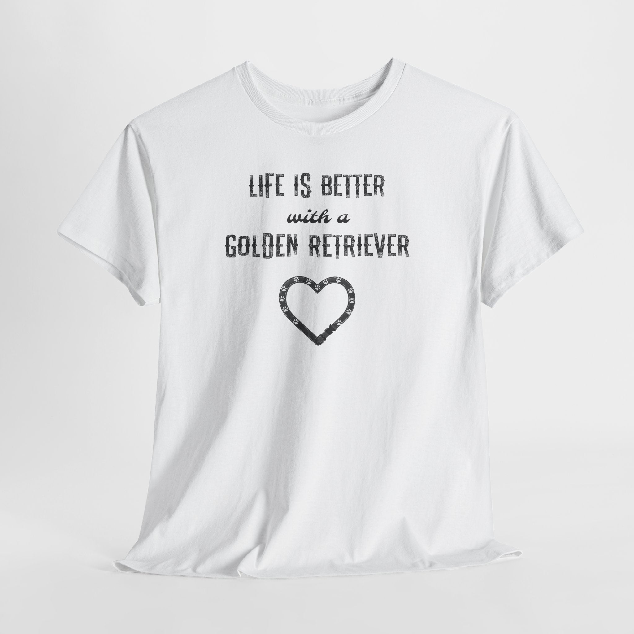 Life Is Better with a Golden Retriever Heart Dog Lover Tee
