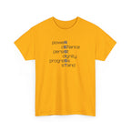 Resist T‑Shirt — 'power defiance persist dignity progress stand' Minimalist Protest Tee