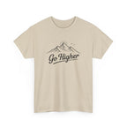 Go Higher Mountain Tee — Inspirational Outdoor Hiking  Climbing Graphic T-Shirt