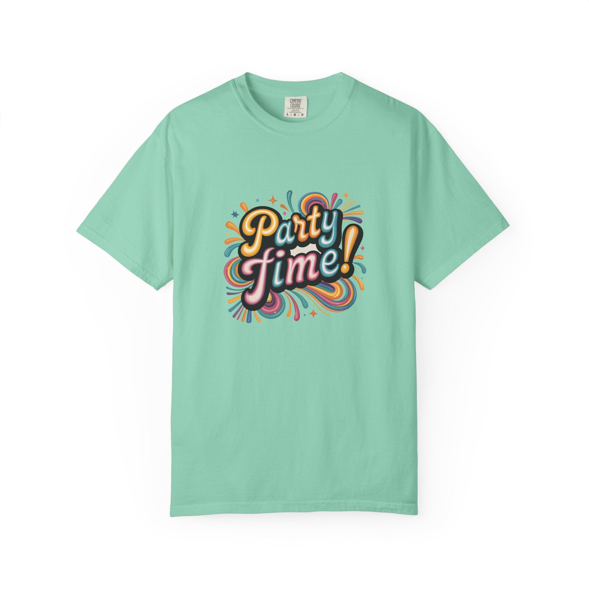 Party Time! Graphic T-Shirt — Retro Colorful Celebration Tee