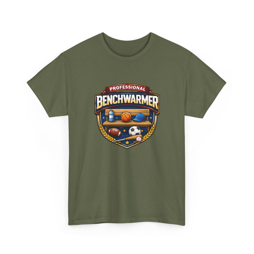 Professional Benchwarmer Sports T-Shirt — Funny Basketball Soccer Baseball Design
