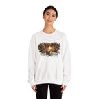 Christmas Fireplace Sweatshirt – Cozy Holiday Crewneck with Hot Cocoa & Tree