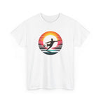 Football Soccer Silhouette Tee — Retro Sunset Soccer T-Shirt
