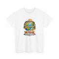 White t-shirt with 'Walk Gently' graphic design featuring nature elements on a white background