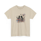 Silhouette Musicians Tee - Artistic Swirl Music Graphic Shirt