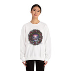 Christmas Wreath Crewneck Sweatshirt — Vintage Winter Scene Christmas Wishes