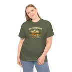 Get Outside Camping T-Shirt — Retro Mountain Tent & Campfire Tee
