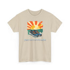 Running Tee — "Just One More Mile" Sunrise Graphic Shirt