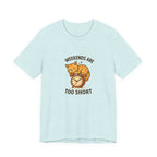 Weekend Are Too Short Cat T-Shirt — "Weekends Are Too Short" Cute Cat on Clock Tee