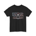 Patriotic Eagle T-Shirt — Distressed American Flag Graphic