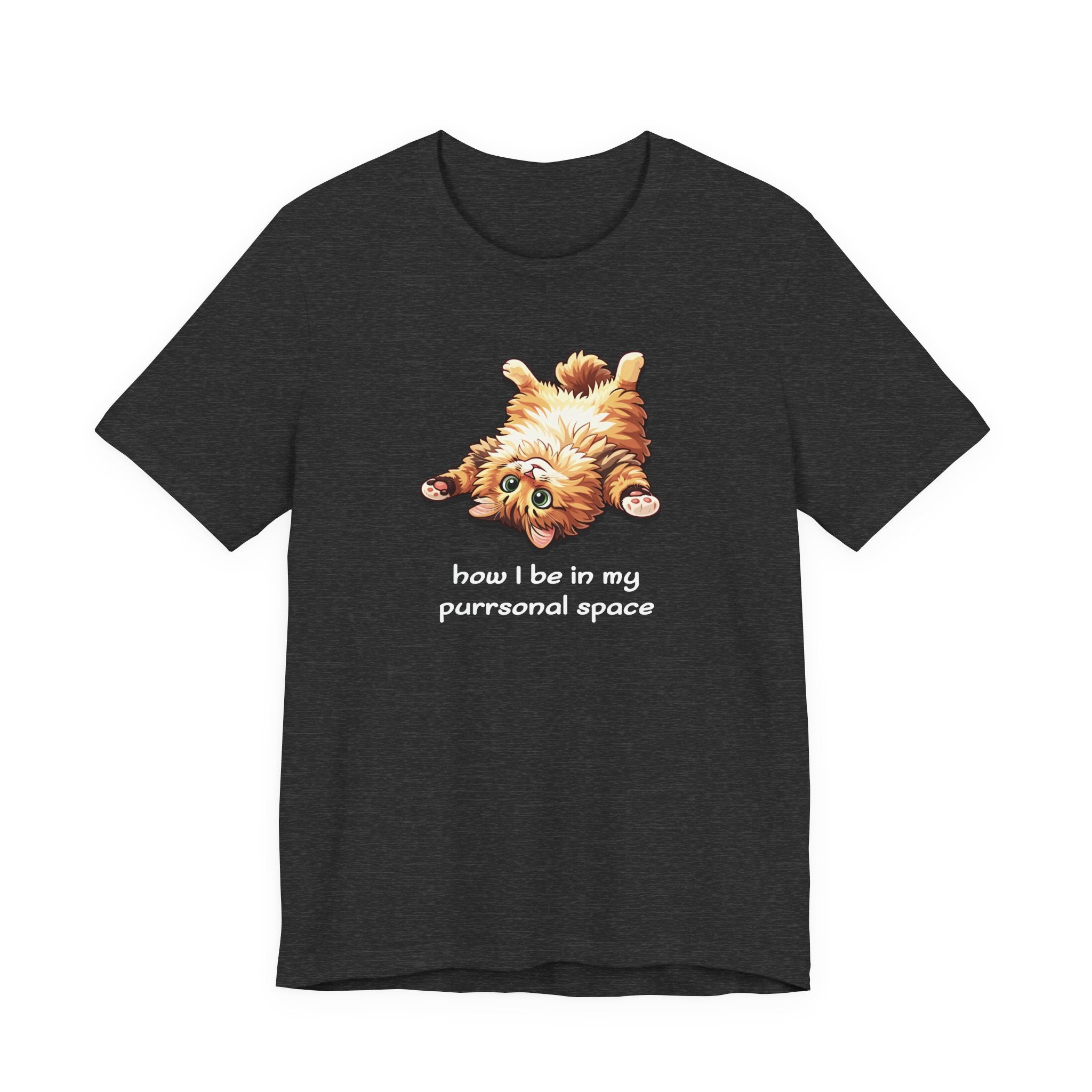 Cat Nap T‑Shirt — "How I Be In My Purrsonal Space" Cute Relaxed Cat Graphic Tee