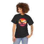Football Soccer Silhouette Tee — Retro Sunset Football T-Shirt