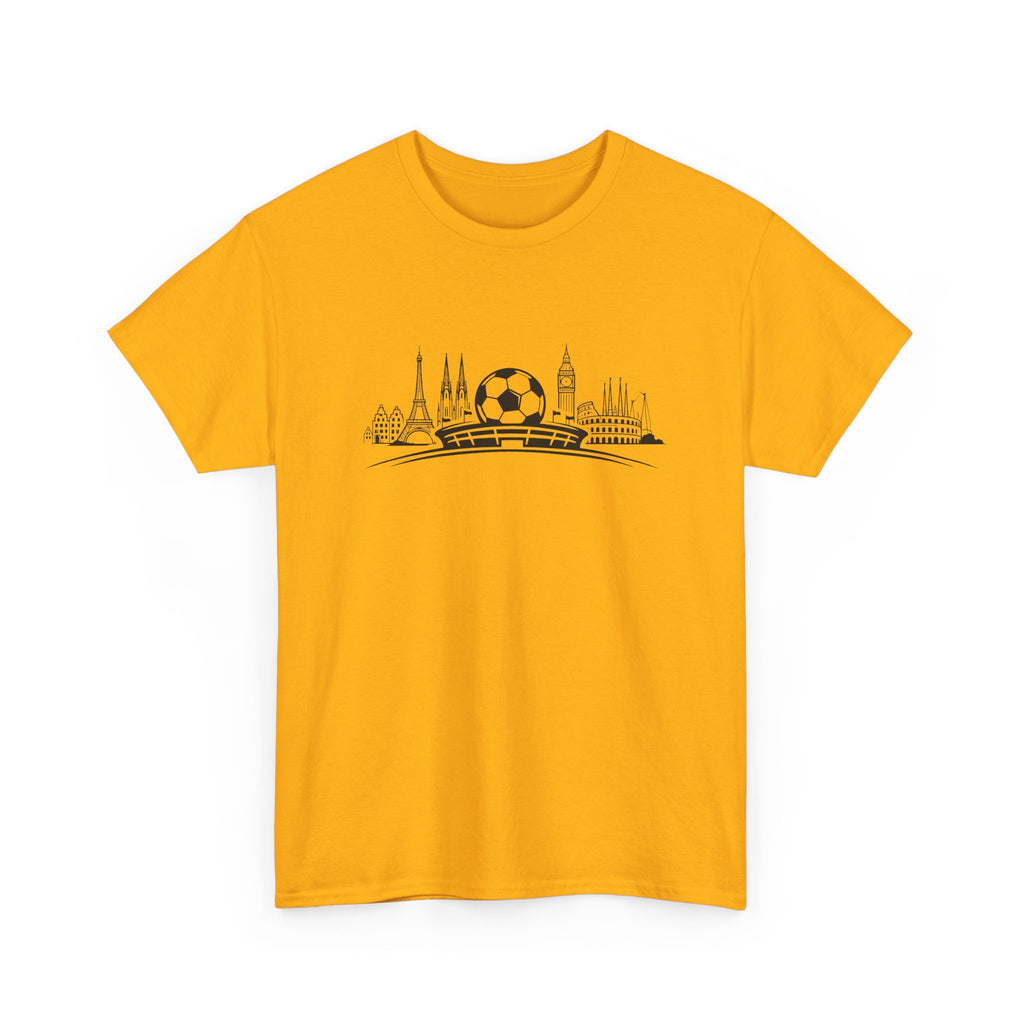 Soccer Stadium Skyline T‑Shirt — City Landmark Football Graphic Tee