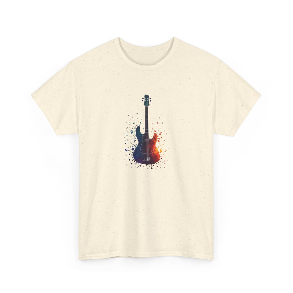 Guitar Splash T‑Shirt — Watercolor Electric Bass Guitar Music Tee