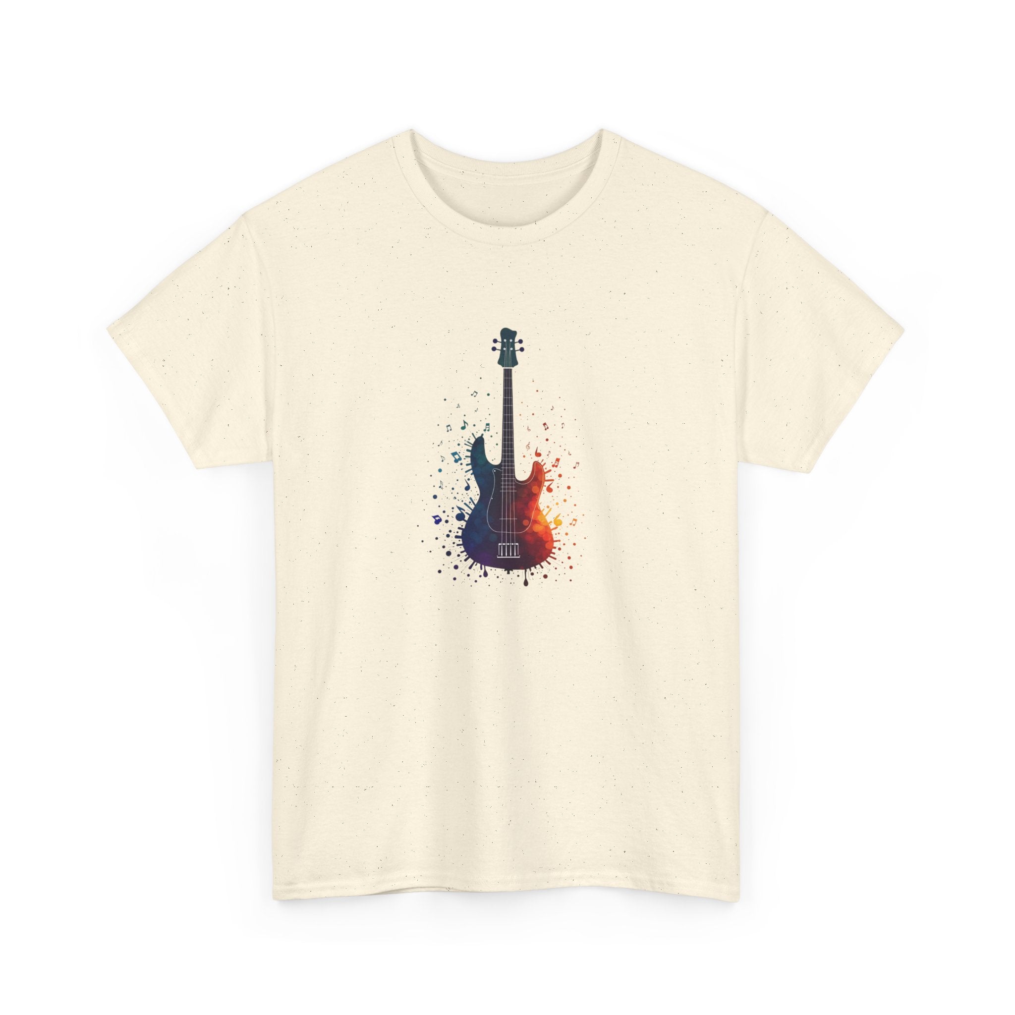 Guitar Splash T‑Shirt — Watercolor Electric Bass Guitar Music Tee