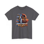 Greatness Never Rests Football T-Shirt — Goat & Helmet Sports Tee