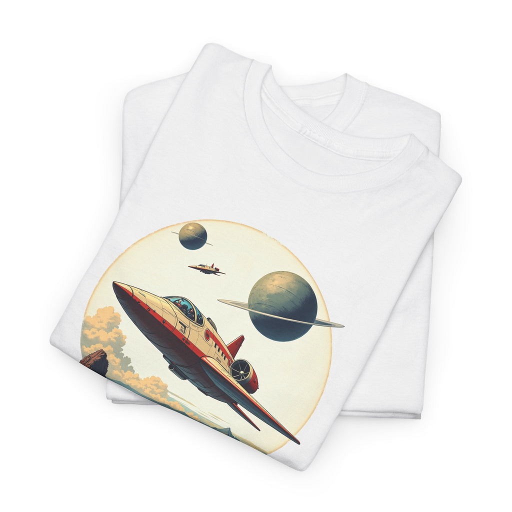 Retro Space T‑Shirt — Vintage Sci‑Fi Rocket Tee