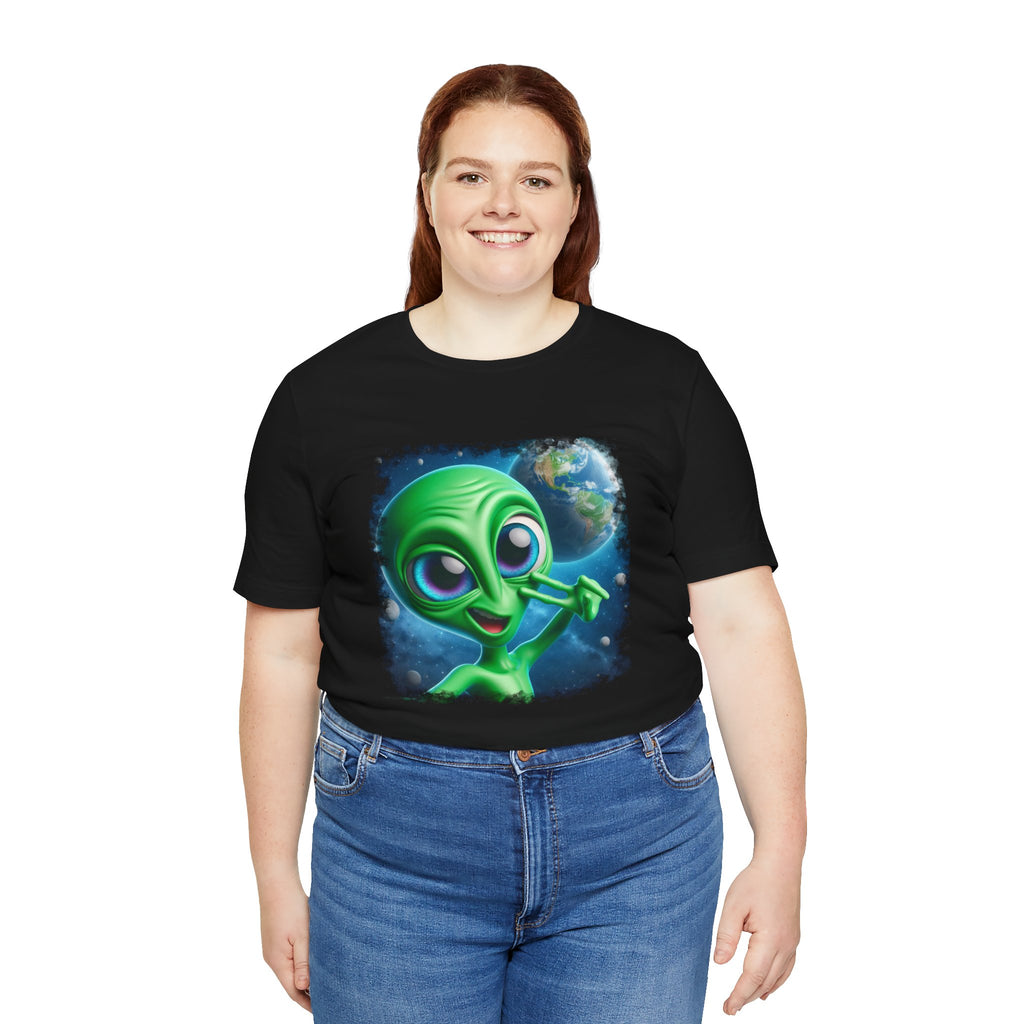 Unisex Jersey Alien Selfie Short Sleeve Tee