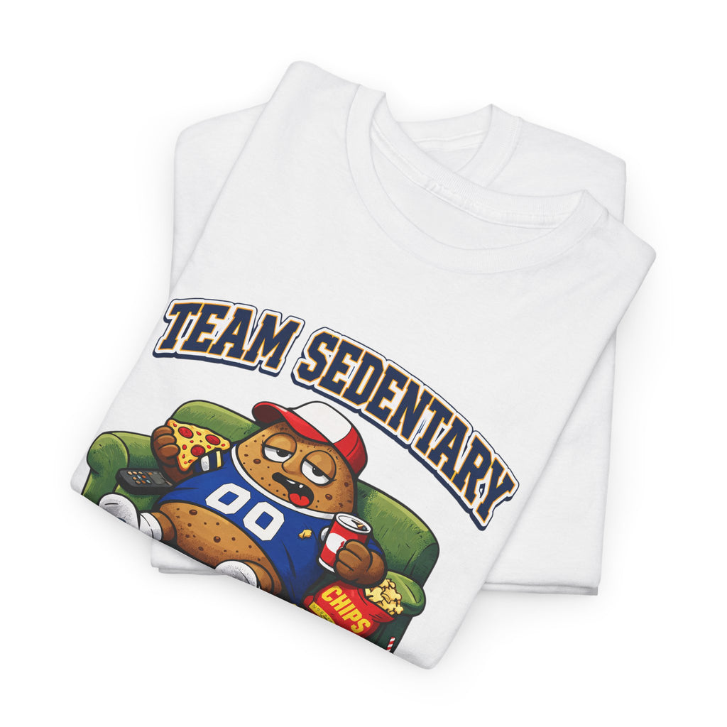 Funny Sports Fan Couch Potato 'Team Sedentary MVP' T-Shirt — Lazy Couch MVP Tee