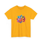 Colorful Layered Flower T-Shirt — Bright Floral Graphic Tee
