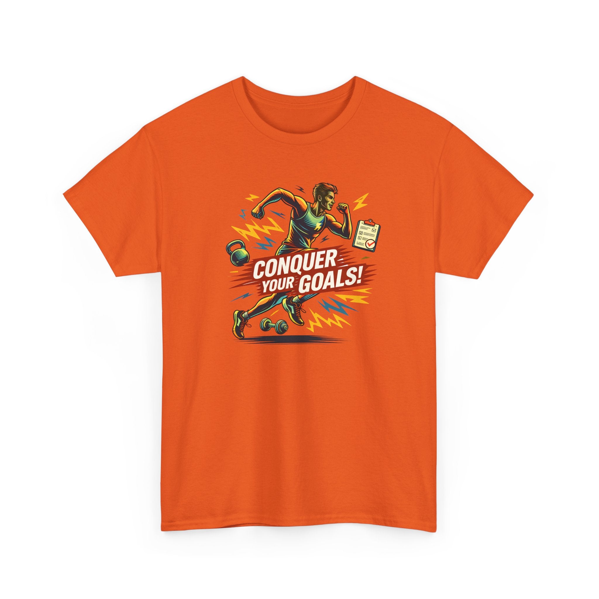 Conquer Your Goals! Athletic Motivational Tee