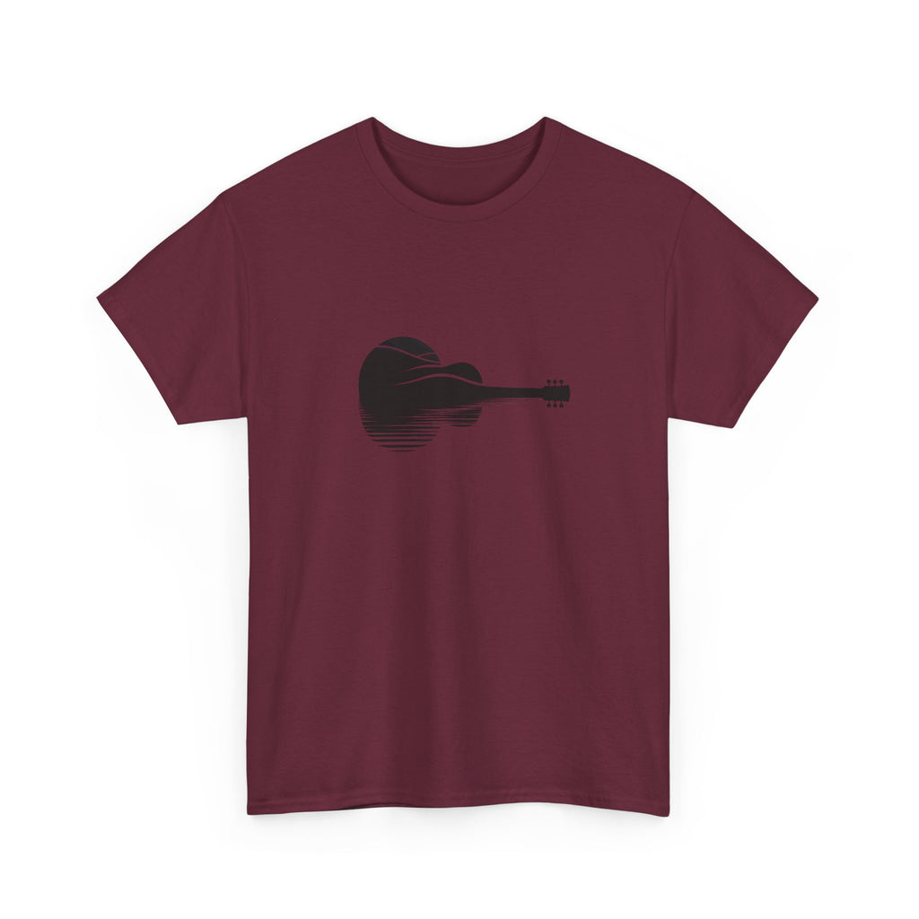 Guitar Silhouette Tee – Minimal Acoustic Music T-Shirt