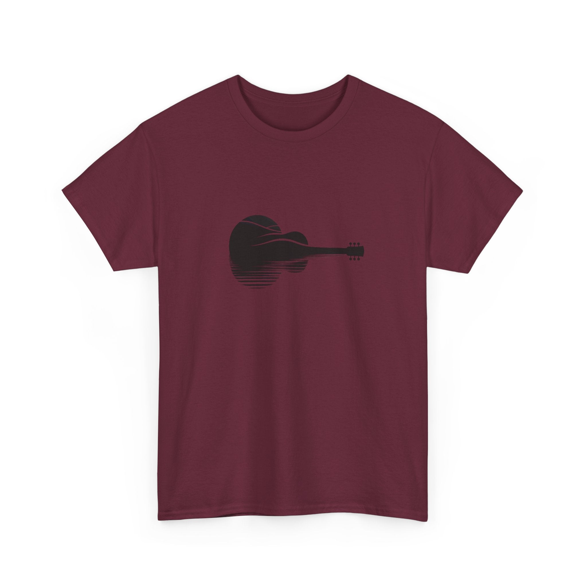 Guitar Silhouette Tee – Minimal Acoustic Music T-Shirt