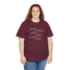 Resist T‑Shirt — 'power defiance persist dignity progress stand' Minimalist Protest Tee
