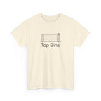 Top Bins T-Shirt – Minimal Soccer Goal Graphic Tee