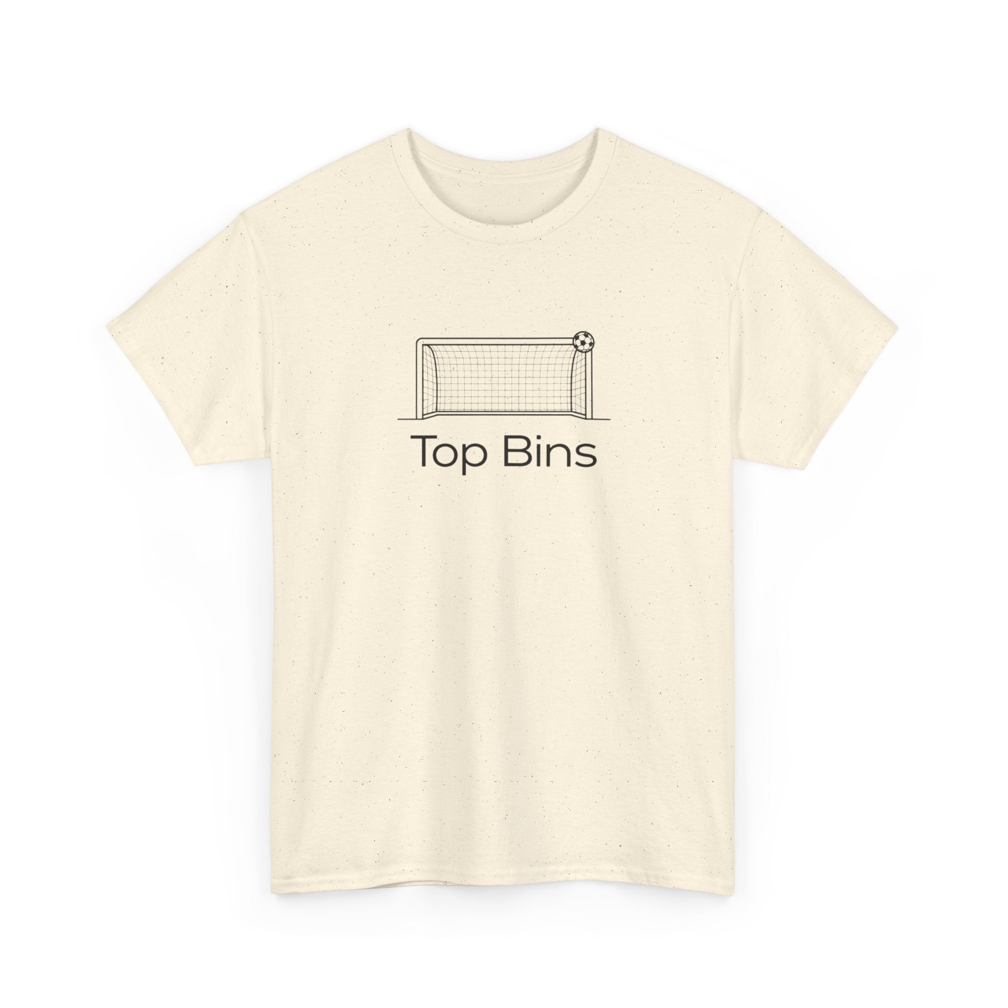 Top Bins T-Shirt – Minimal Soccer Goal Graphic Tee