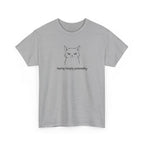 Funny Cat Face T-Shirt — 'Resting Hangry Personality' Minimalist Graphic Tee