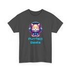 T-Shirt — "Purrfect Beats" Cat DJ Graphic Tee