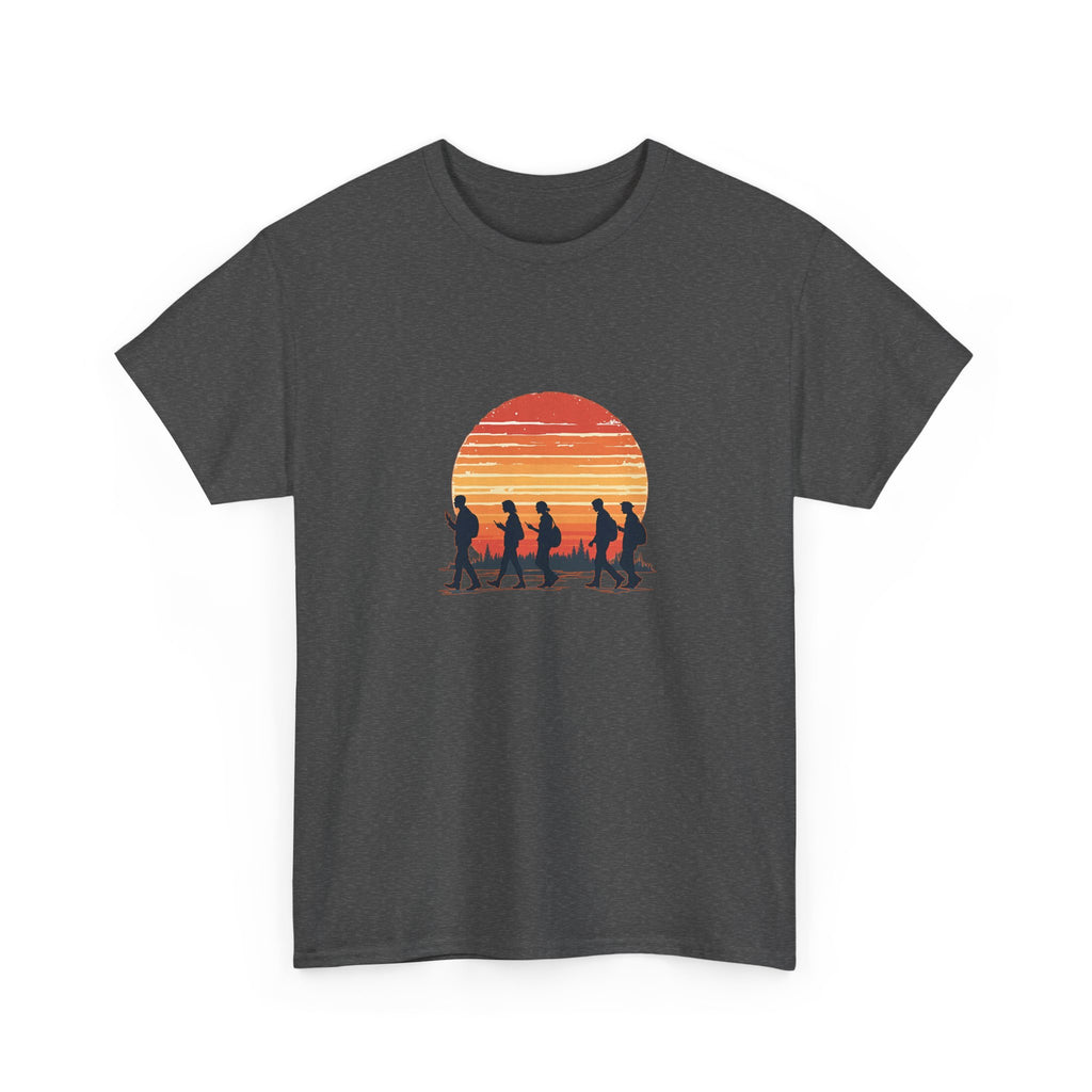 Sunset Smartphone Zombies T-Shirt — Retro Graphic Tee
