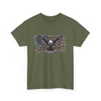 Patriotic Eagle T-Shirt — Distressed American Flag Graphic