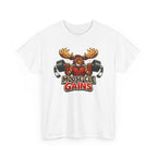 Moose-Cle Gains Tee — Funny Moose Weightlifting Gym Shirt