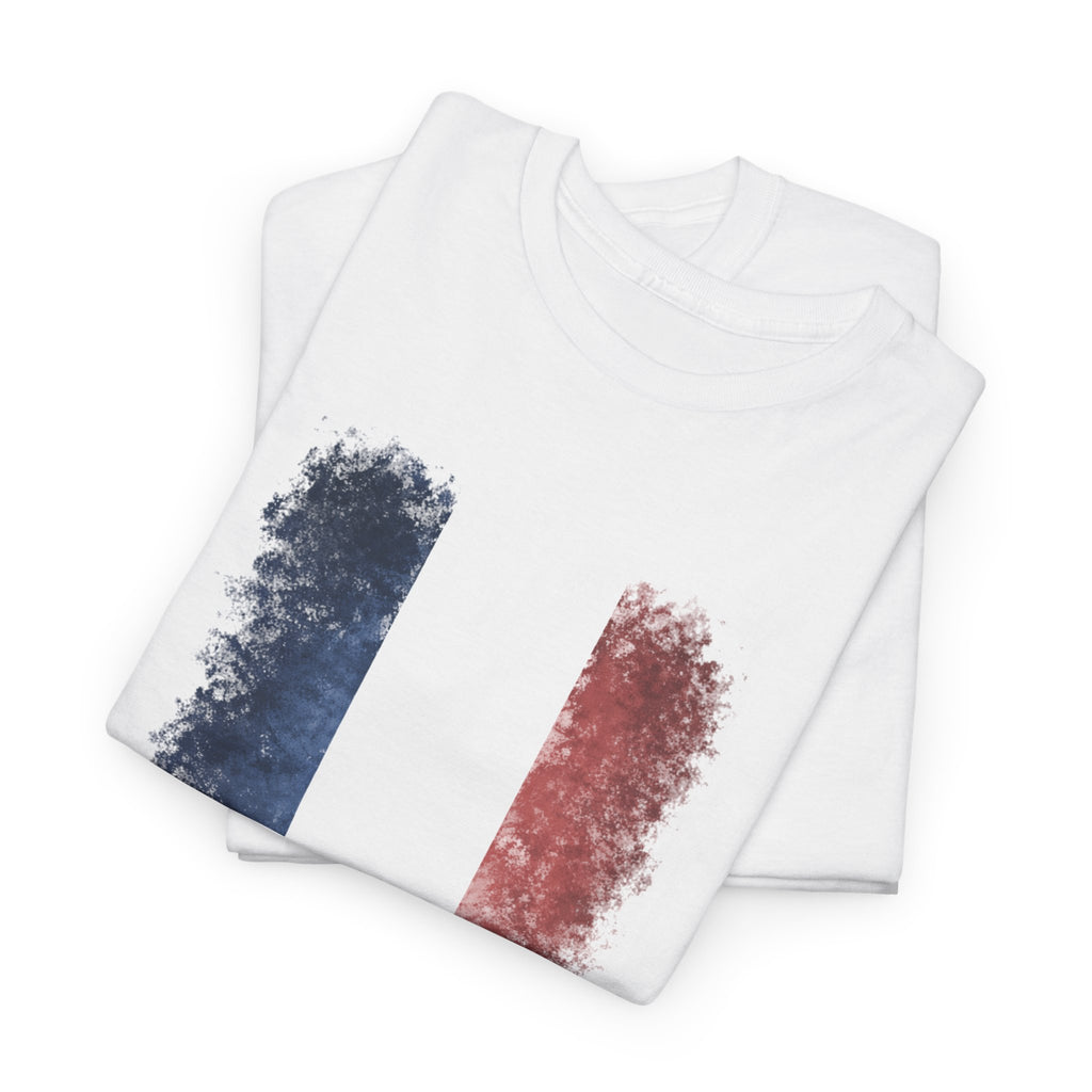 France Flag Hiker Silhouette Tee Mountain Hiking Shirt