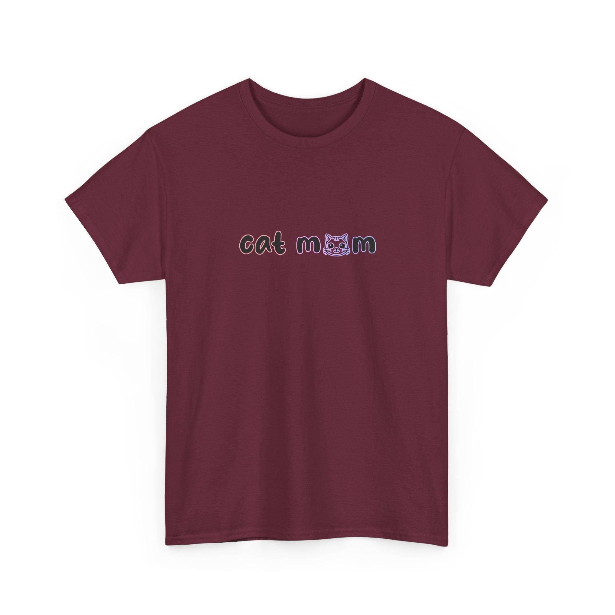 Cat Mom T-Shirt — Cute Minimalist Cat Mom Tee