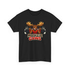 Moose-Cle Gains Tee — Funny Moose Weightlifting Gym Shirt