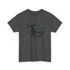 Soccer Player Silhouette Tee — Dynamic Kicking Football Graphic T-Shirt