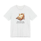 Cat Nap T‑Shirt — "How I Be In My Purrsonal Space" Cute Relaxed Cat Graphic Tee