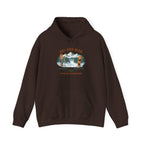 Ski and Ride Hoodie — Vintage Mountain Winter Adventure Pullover