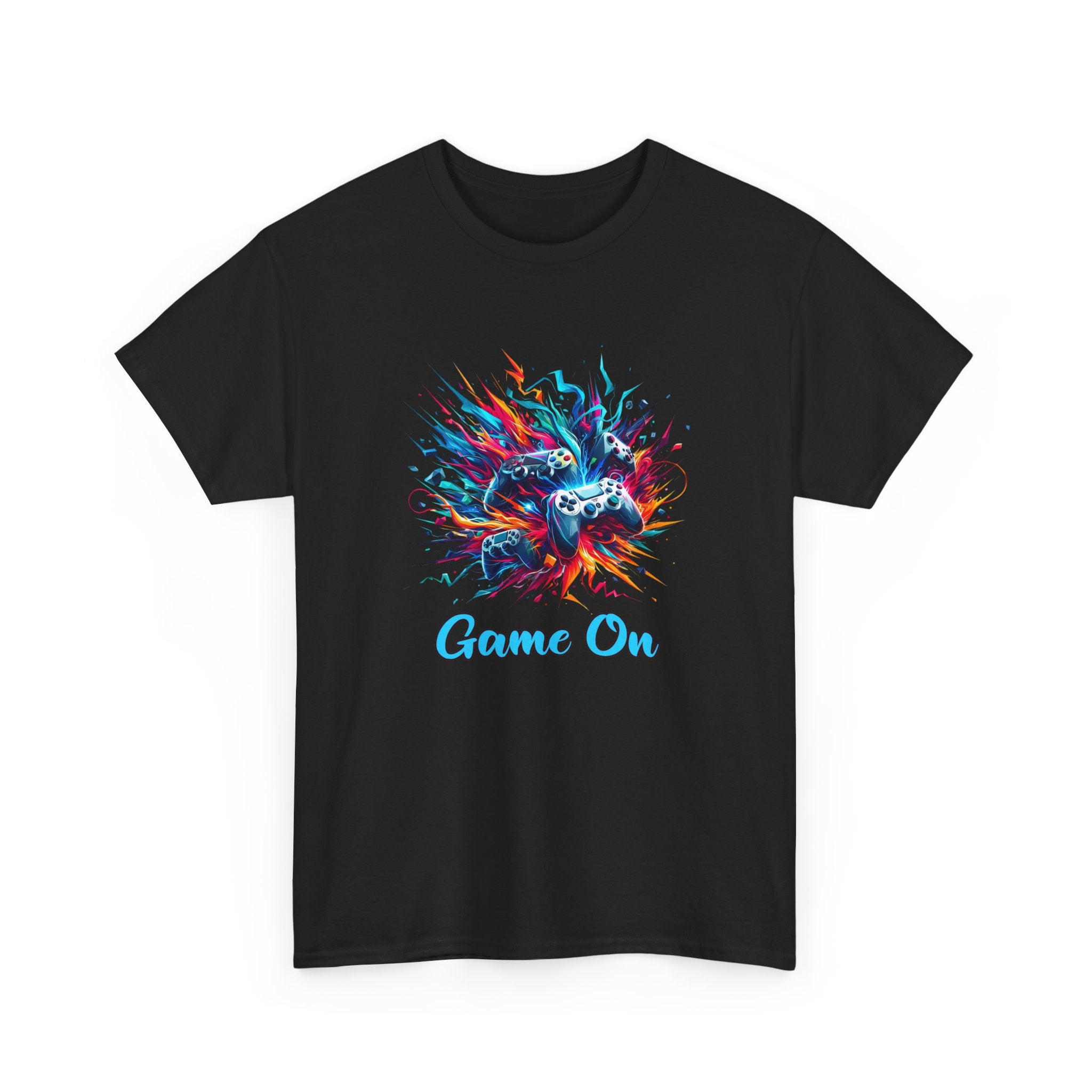 Gaming T-Shirt — 'Game On' Color Splash Controller Tee