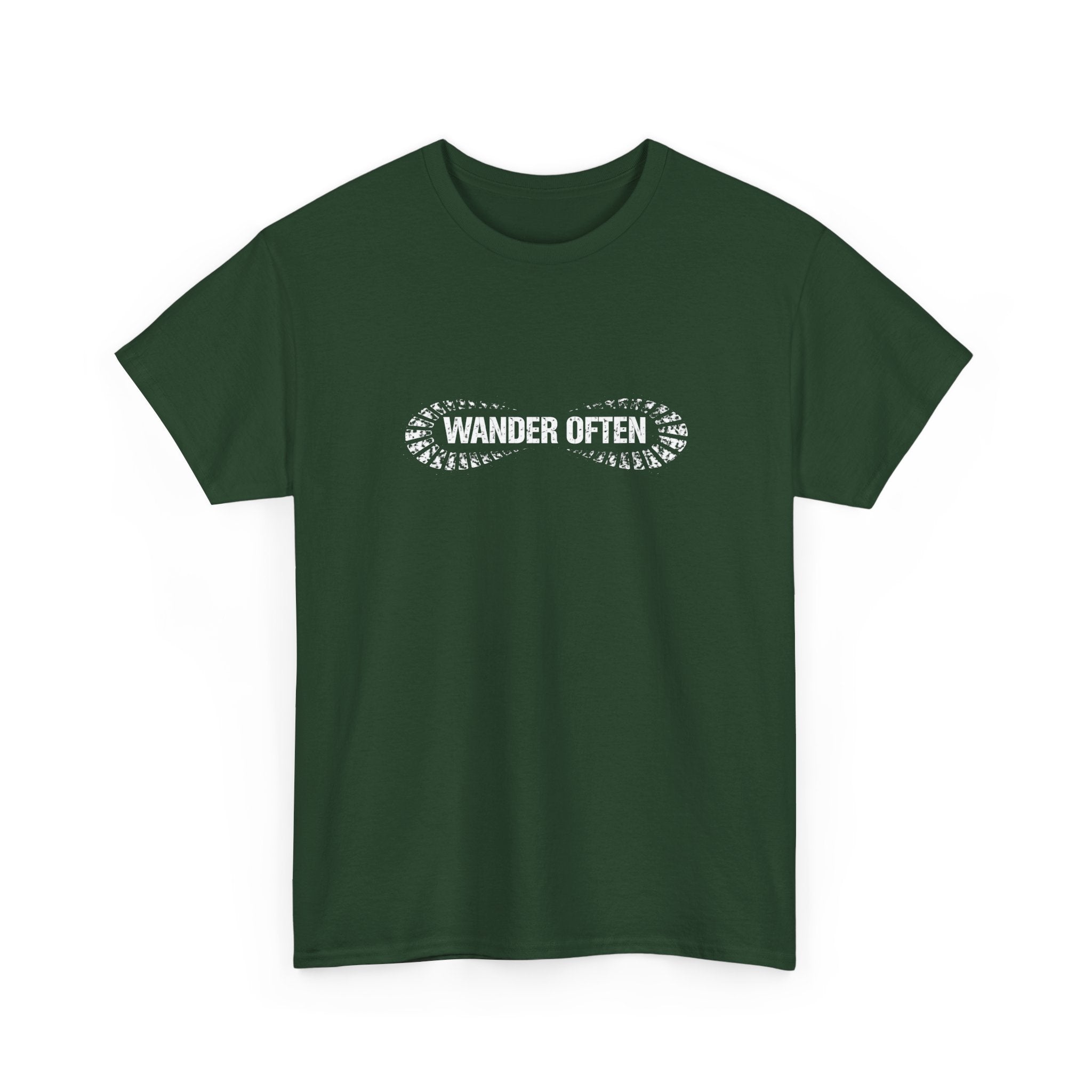 Wander Often T‑Shirt — Minimal Adventure Tee for Travelers & Hikers